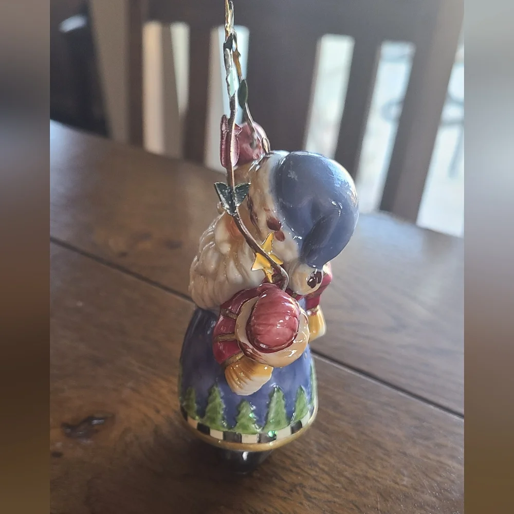 Ceramic Santa ornament 5